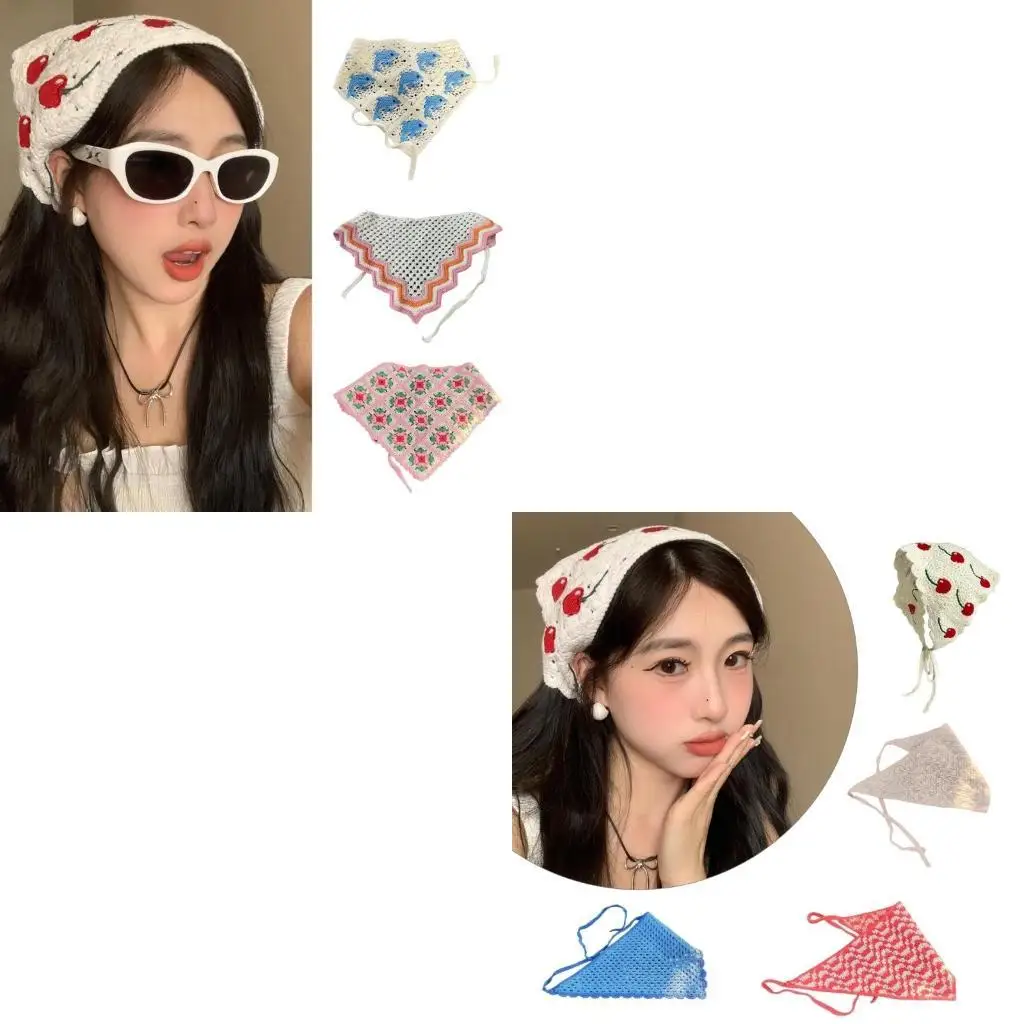 39BD Knitted Hair Scarves with Fruit Pattern Hair Accessories Comfortable Triangular Headband for Stylish Ladies
39BD Knitted Hair Scarves with Fruit Pattern Hair Accessories Comfortable Triangular Headband for Stylish Ladies