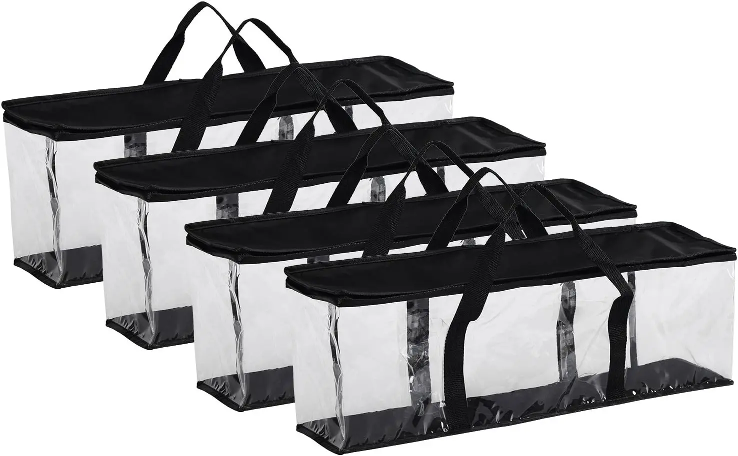 160-DVD Storage Bags, 4-Pack Waterproof Clear Cases with Handles
160-DVD Storage Bags, 4-Pack Waterproof Clear Cases with Handles
