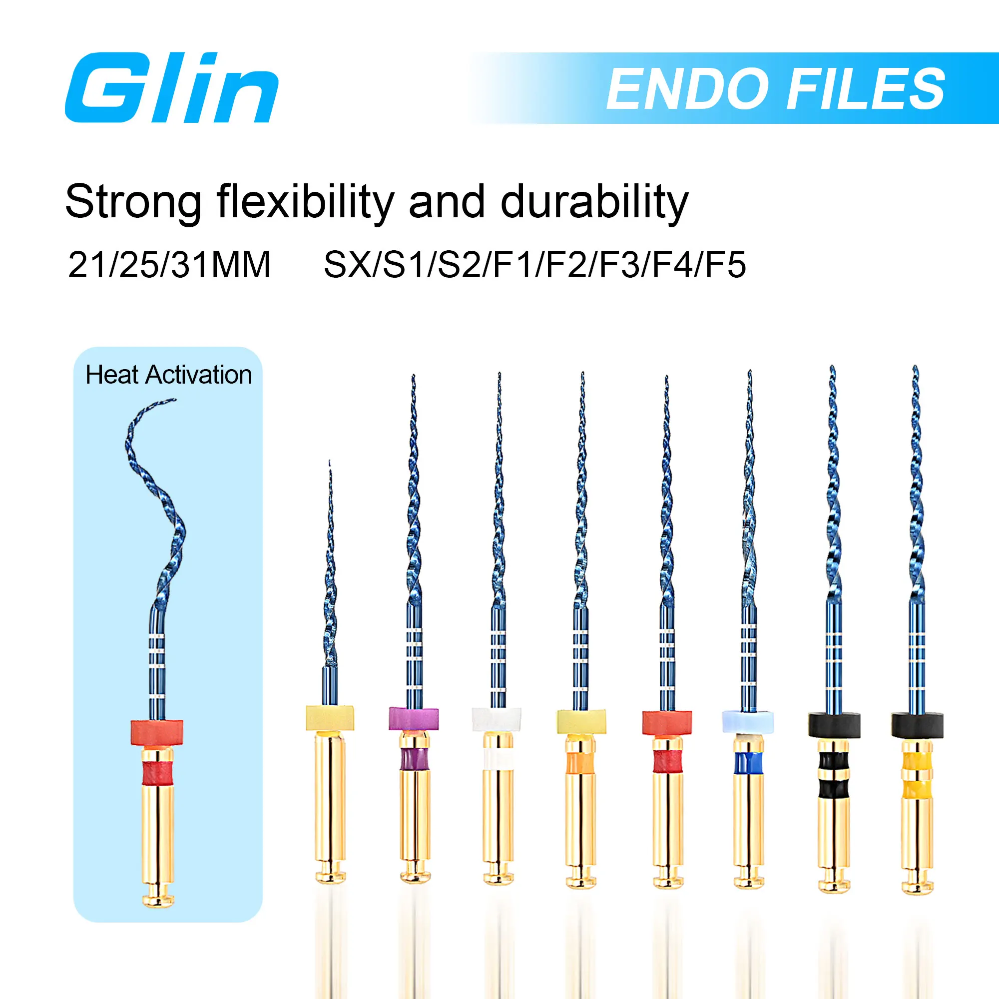 Стоматологические эндофайлы Glin Dental Operation Niti Super Blue с термоактивацией для подготовки корневых каналов, инструменты для стоматологов
Стоматологические эндофайлы Glin Dental Operation Niti Super Blue с термоактивацией для подготовки корневых каналов, инструменты для стоматологов