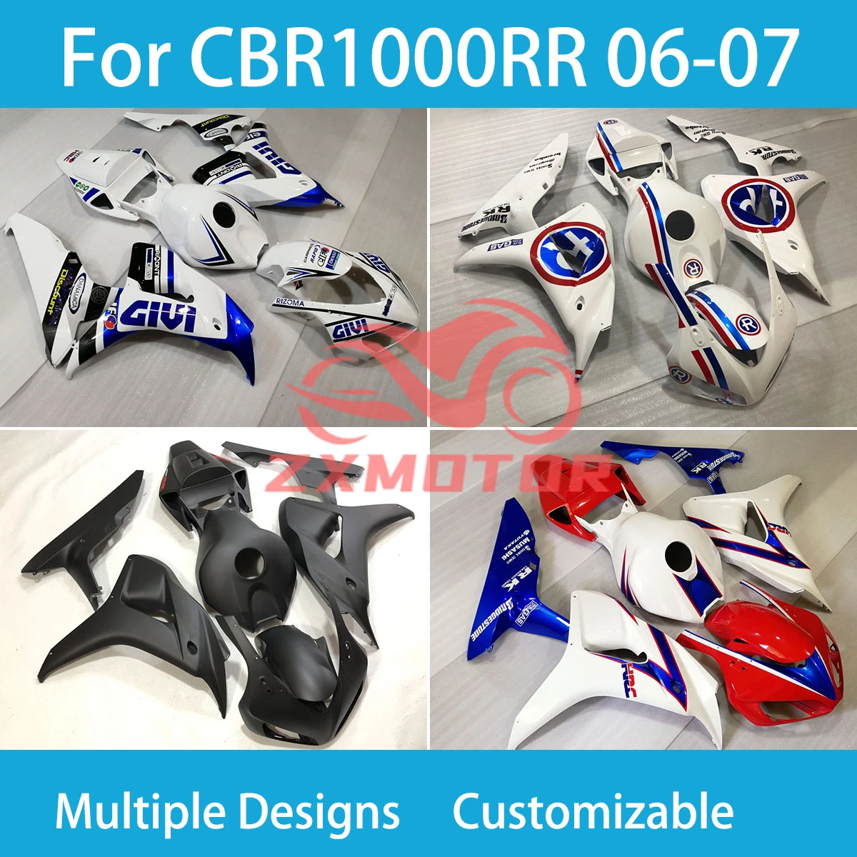For Honda CBR 1000RR 06 07 Fairings Motorcycle CBR 1000 RR 2006 2007 Bodywork Fairing Kit ABS Injection Molding New
For Honda CBR 1000RR 06 07 Fairings Motorcycle CBR 1000 RR 2006 2007 Bodywork Fairing Kit ABS Injection Molding New