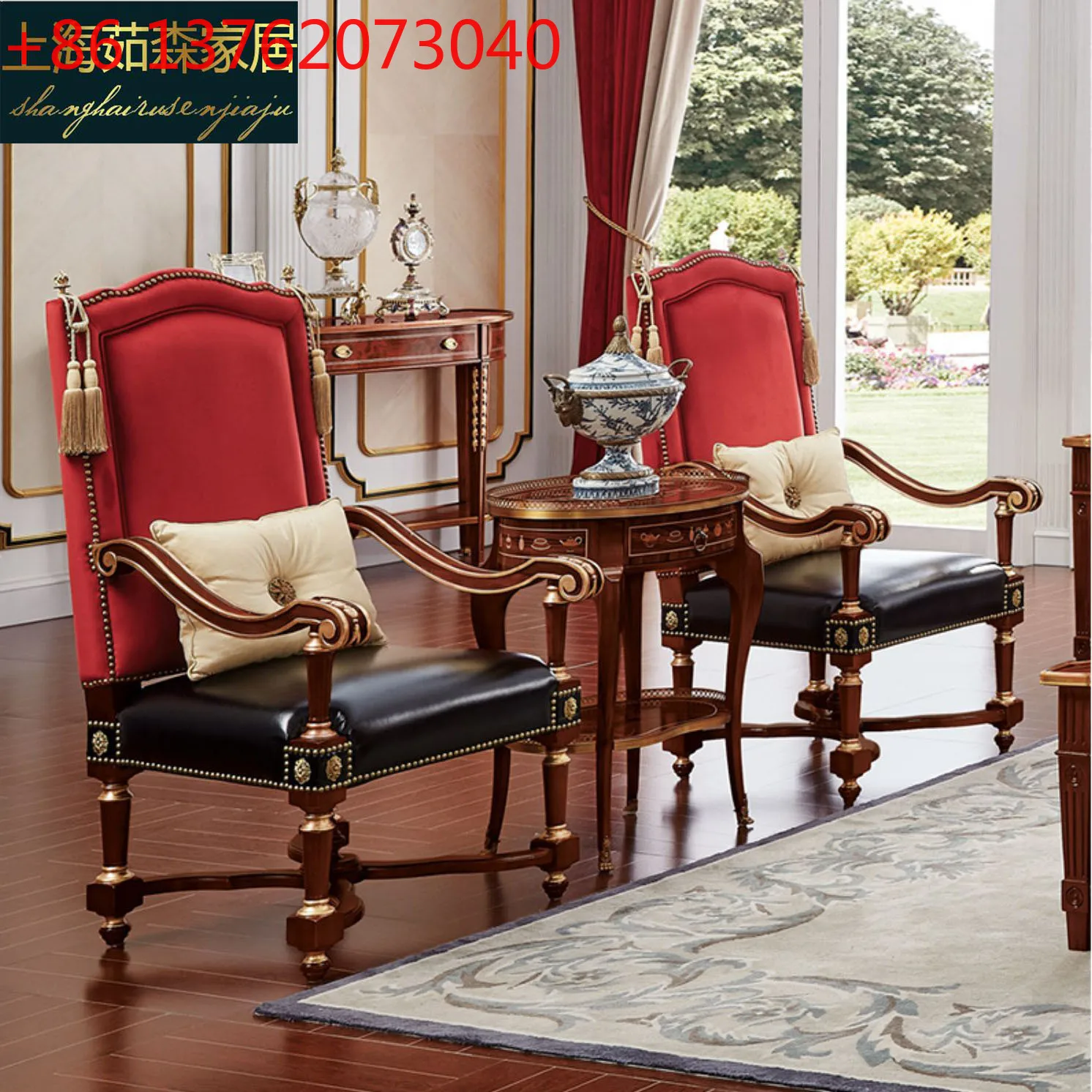American solid wood casual British high back chair classical European single sofa
American solid wood casual British high back chair classical European single sofa