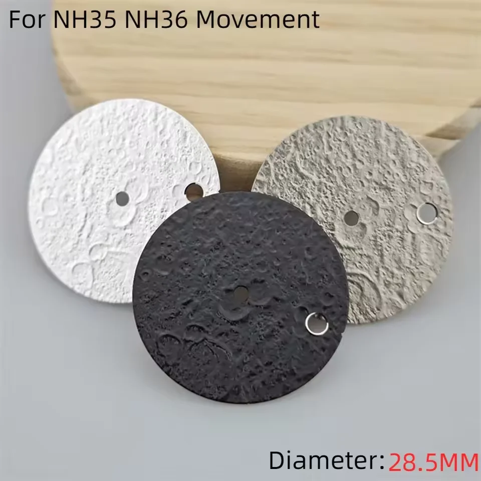 Циферблат часов 28,5 мм с 3D лунным узором, циферблат для NH35 NH36, механические часы, детали «сделай сам»
Циферблат часов 28,5 мм с 3D лунным узором, циферблат для NH35 NH36, механические часы, детали «сделай сам»