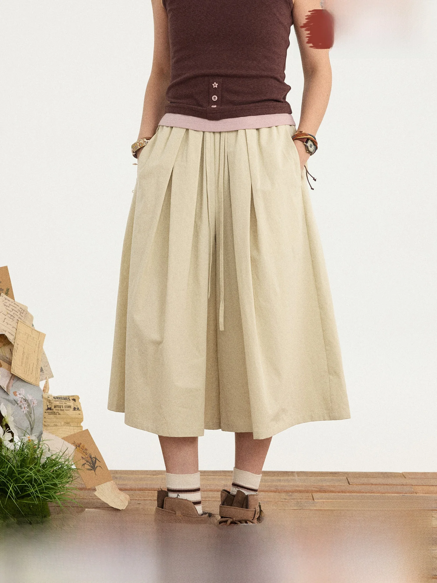 Retro Full Cotton Elastic Waist Loose Casual Wide Leg Seven-Foot Pants Women Summer High Waist Straight Tube Loose Fit Trousers
Retro Full Cotton Elastic Waist Loose Casual Wide Leg Seven-Foot Pants Women Summer High Waist Straight Tube Loose Fit Trousers