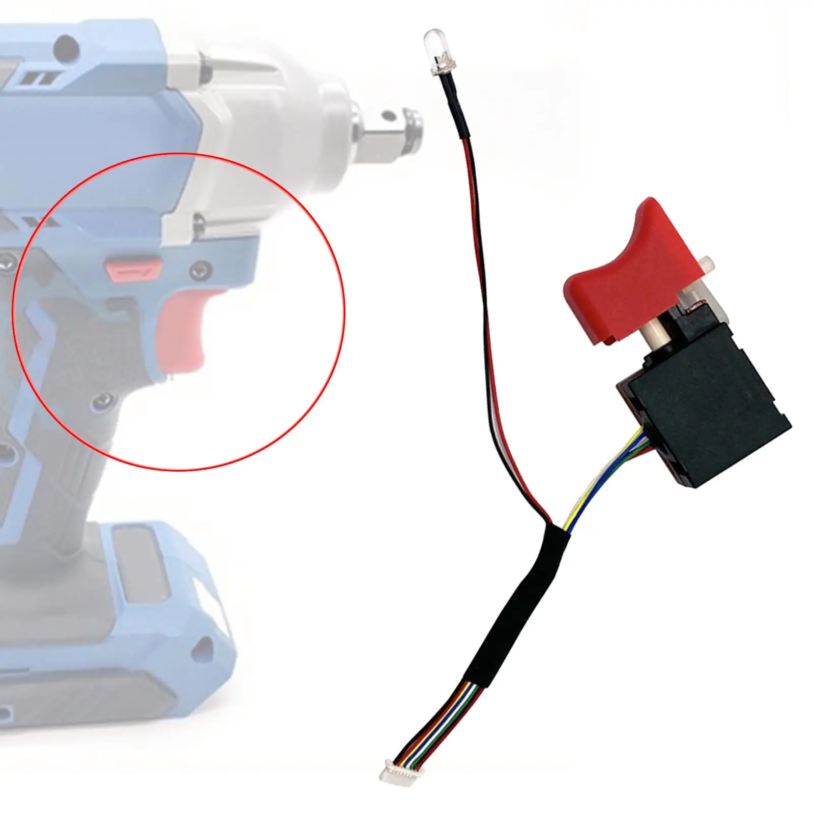 Replacement Drill Speed Control Trigger Switch with Lighting Feature for Drill Holder Accessories
Replacement Drill Speed Control Trigger Switch with Lighting Feature for Drill Holder Accessories