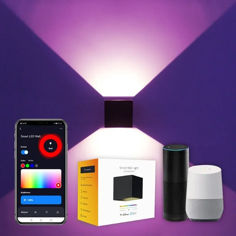 Graffiti Smart WiFi Открытый водонепроницаемый светодиодный настенный светильник с регулируемым углом RGB CW Мобильное приложение Беспроводное управление
Graffiti Smart WiFi Открытый водонепроницаемый светодиодный настенный светильник с регулируемым углом RGB CW Мобильное приложение Беспроводное управление