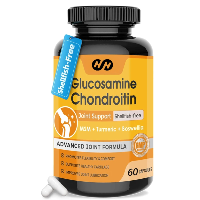 Glucosamine Chondroitin Sulfate with Turmeric Joint Support Supplement,glucose and Frankincense,used for Joint Health,60capsules
Glucosamine Chondroitin Sulfate with Turmeric Joint Support Supplement,glucose and Frankincense,used for Joint Health,60capsules