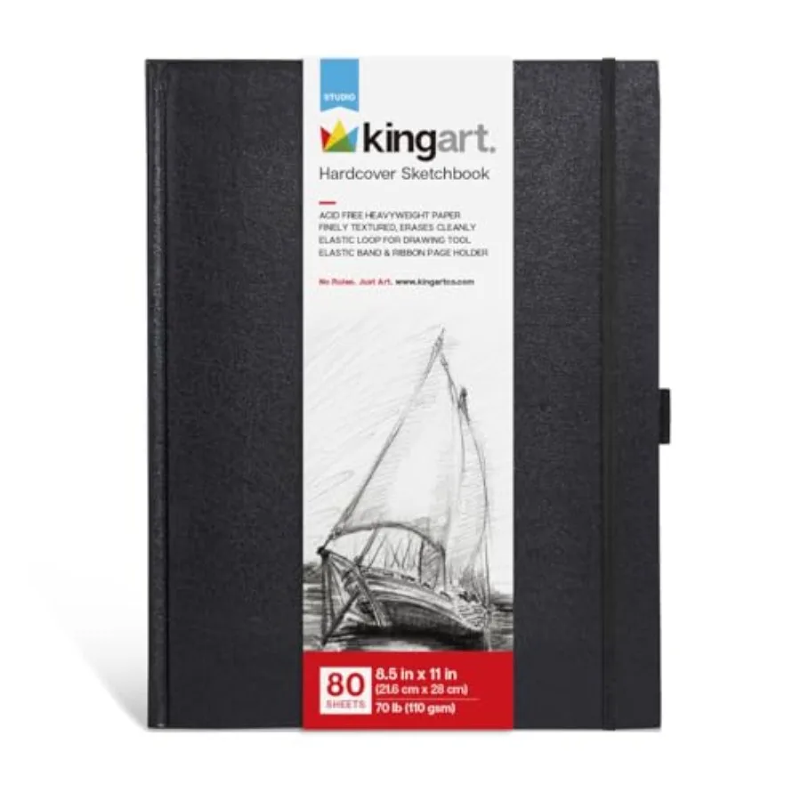 Professional Hardcover Sketchbook Journal 8.5 x 11 Inch, 80 Sheets 160 Pages 70 lb (110 GSM) Acid-Free Heavyweight Paper Black
Professional Hardcover Sketchbook Journal 8.5 x 11 Inch, 80 Sheets 160 Pages 70 lb (110 GSM) Acid-Free Heavyweight Paper Black