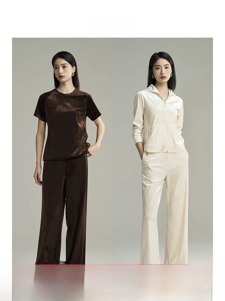 Airy Wide Leg Pants ort Sve T-irt Sweatirt Spring Summer High-Defn Acetate Velvet Casual Pants for Women
Airy Wide Leg Pants ort Sve T-irt Sweatirt Spring Summer High-Defn Acetate Velvet Casual Pants for Women