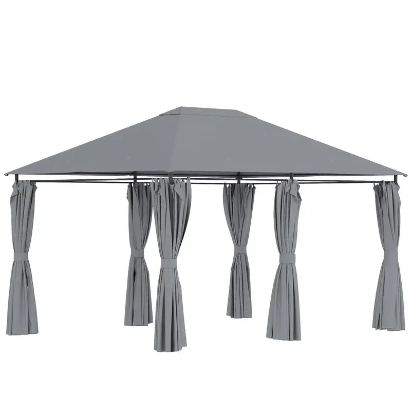 Garden Pergola Outdoor Pergola with Removable Side Walls and Steel Frame 398X300X272 cm Grey
Garden Pergola Outdoor Pergola with Removable Side Walls and Steel Frame 398X300X272 cm Grey