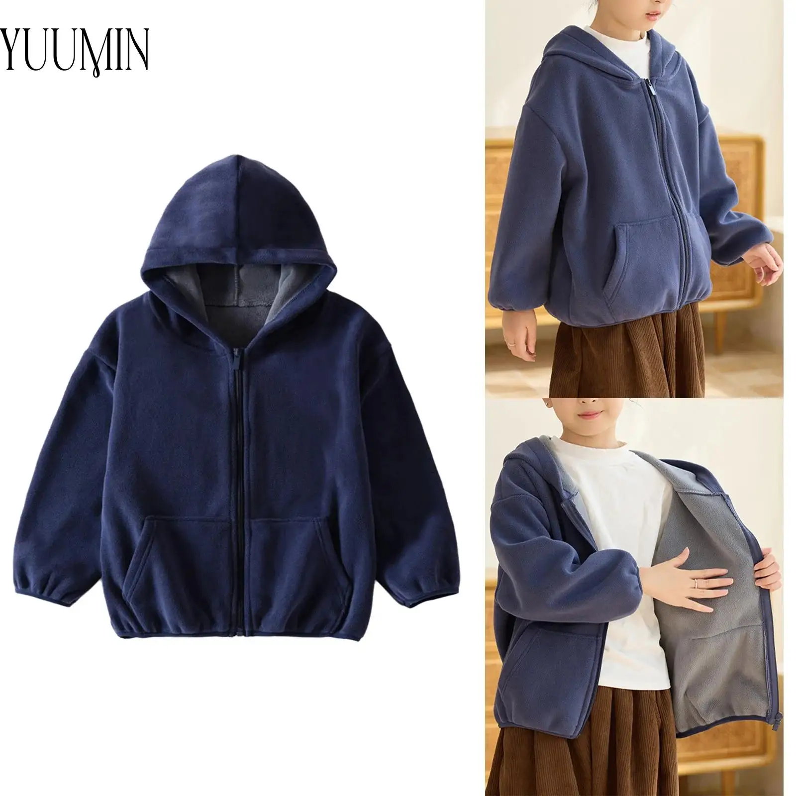 Kids Girls Boys Zipper Fleece Hoodie Coat Outerwear Long Sleeves Hooded Jacket with Pockets for Casual Outdoor Birthday Party
Kids Girls Boys Zipper Fleece Hoodie Coat Outerwear Long Sleeves Hooded Jacket with Pockets for Casual Outdoor Birthday Party