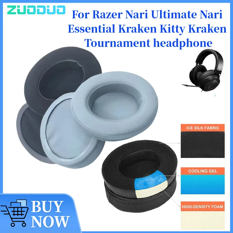 ZUODUO Cooling Gel Football mesh Ear Pads For Razer Nari Ultimate Nari Essential Kraken Kitty Kraken Tournament Headphones
ZUODUO Cooling Gel Football mesh Ear Pads For Razer Nari Ultimate Nari Essential Kraken Kitty Kraken Tournament Headphones