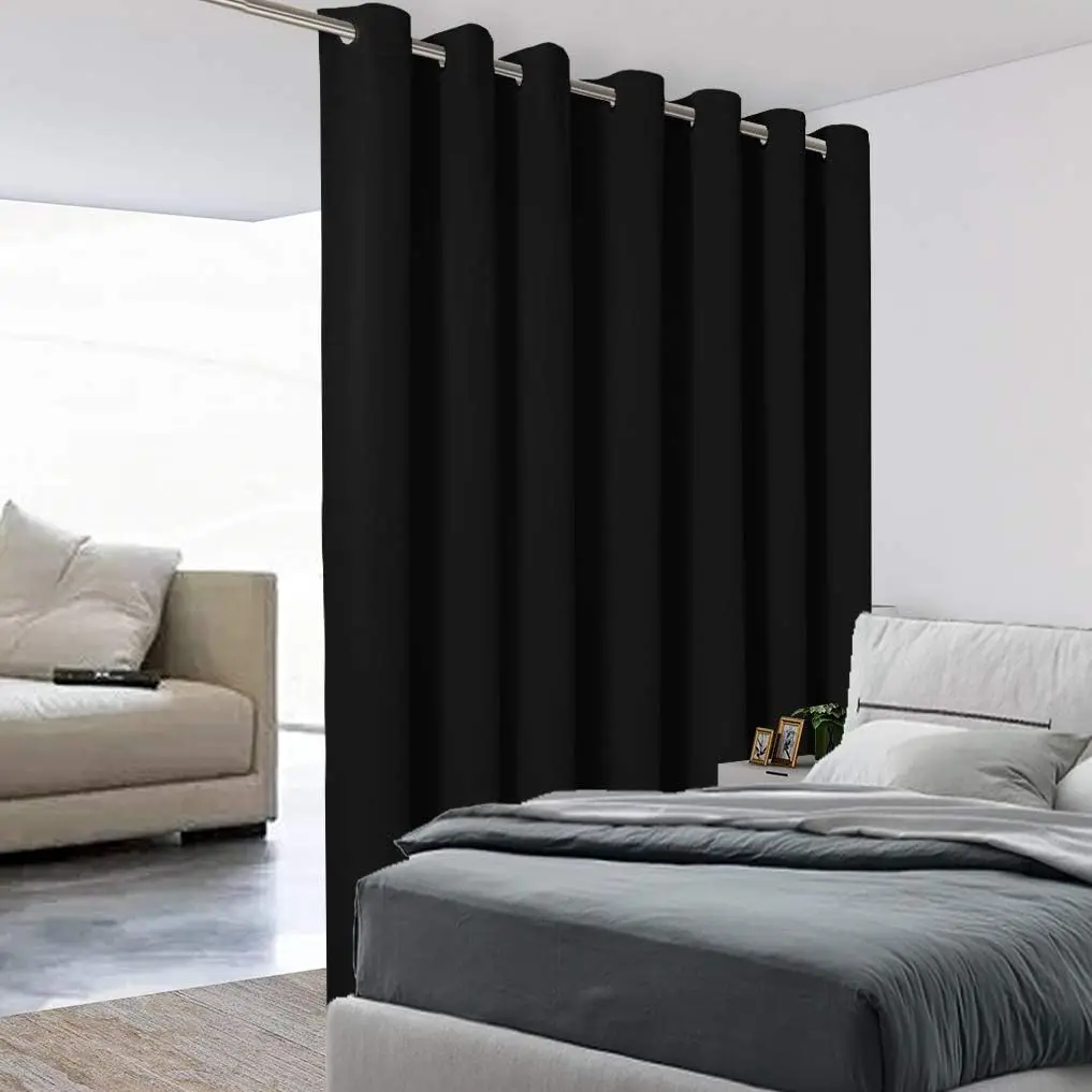 Extra Wide Room Divider Curtain, Total Privacy & Noise Reducing Blackout Curtains for Sliding Glass Door, 96L x 120W, 1 Panel, Black
Extra Wide Room Divider Curtain, Total Privacy & Noise Reducing Blackout Curtains for Sliding Glass Door, 96L x 120W, 1 Panel, Black