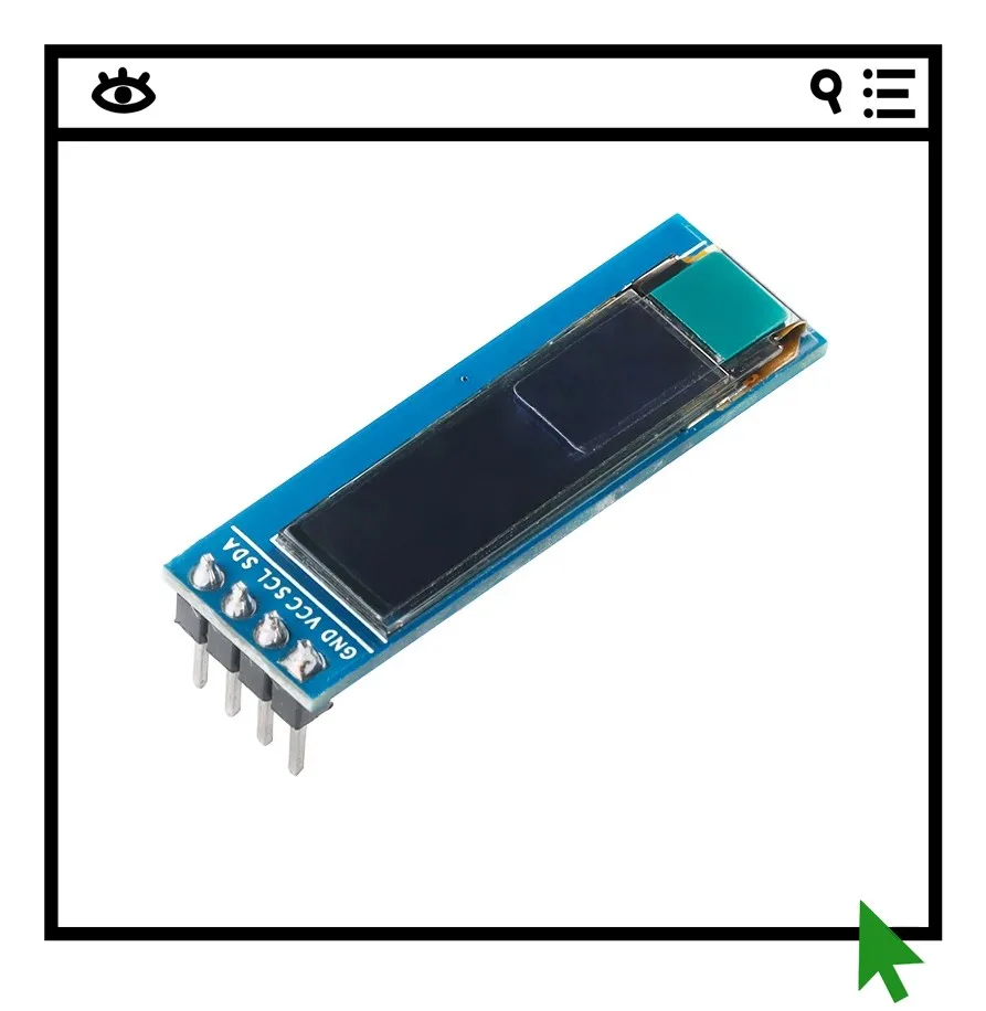 0.87-inch OLED display LCD module resolution 128 * 32 IIC interface SSD1316 driver
0.87-inch OLED display LCD module resolution 128 * 32 IIC interface SSD1316 driver