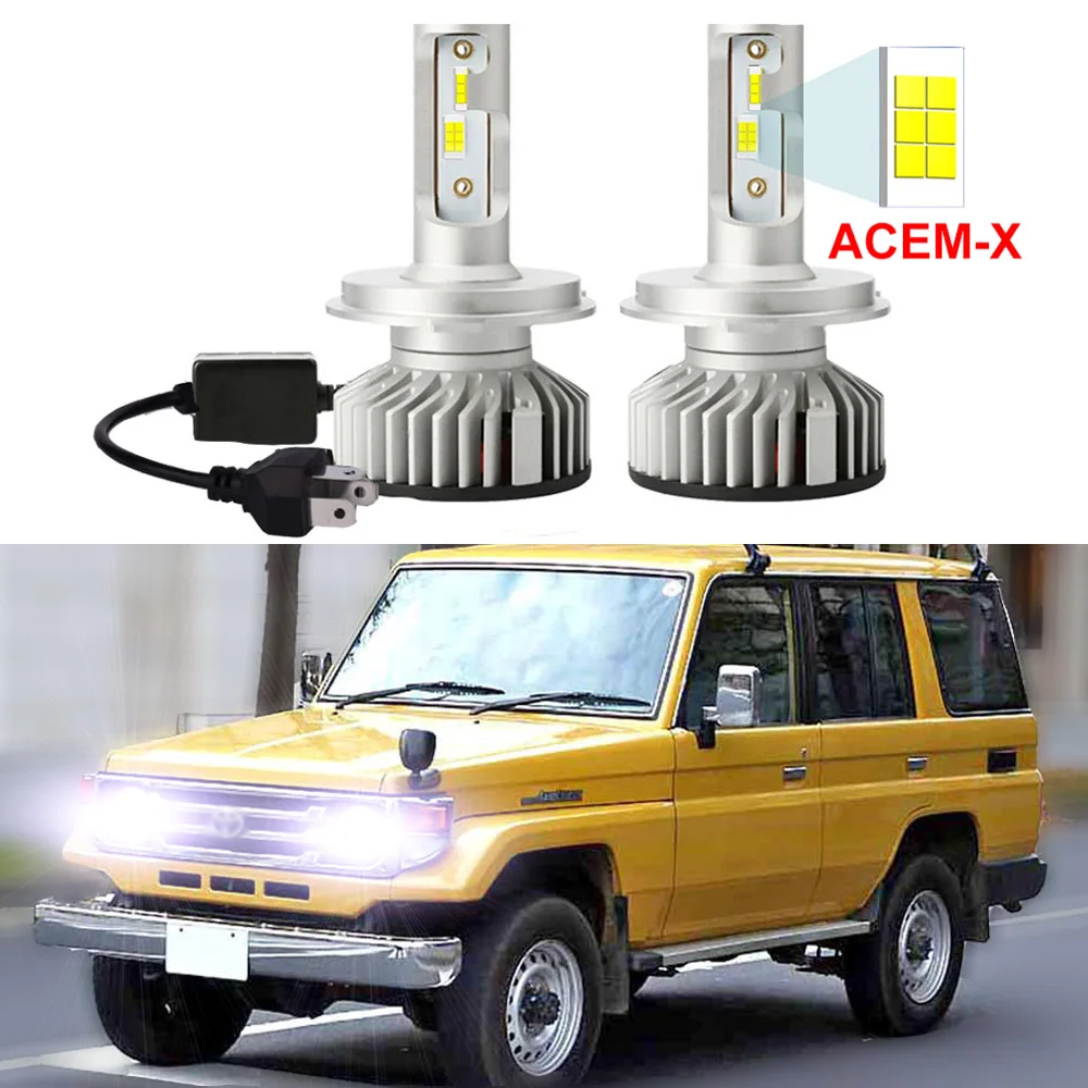 2Pcs For Toyota Land Cruiser 70 J70 1984-1996 Led Headlight Bulb High Low Beam with ACEM-X Chips Canbus 6000K
2Pcs For Toyota Land Cruiser 70 J70 1984-1996 Led Headlight Bulb High Low Beam with ACEM-X Chips Canbus 6000K
