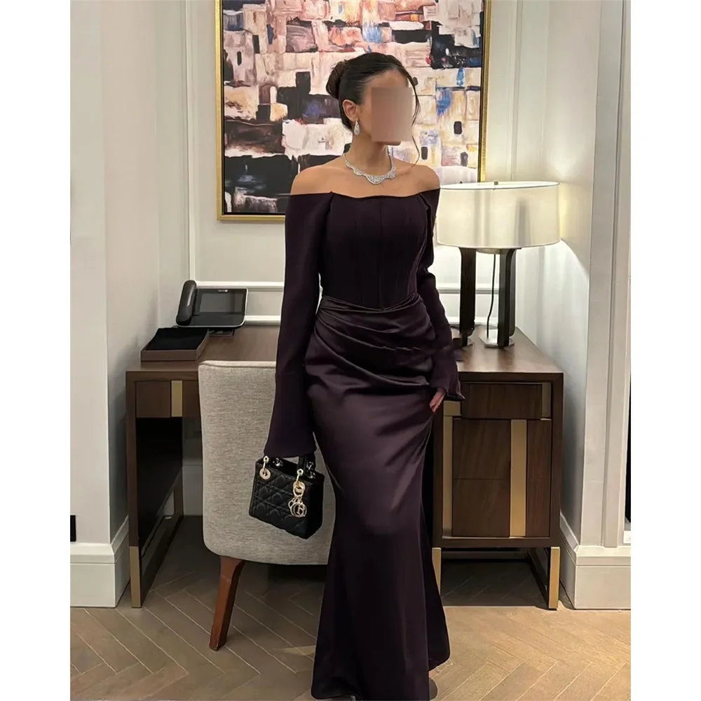 Customized Long Sleeves Mermaid Prom Dresses Off The Shoulder Party Dresses Floor-Length Formal Evening Gown Sizes Available
Customized Long Sleeves Mermaid Prom Dresses Off The Shoulder Party Dresses Floor-Length Formal Evening Gown Sizes Available
