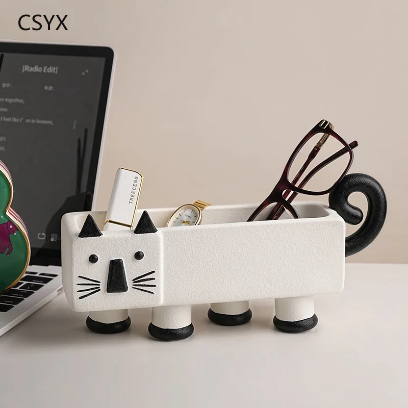 Cartoon Wabi-Sabi Cat Storage Ornament - Key Tray with Home Decor Items, Room Decor Accent Piece for Entryway/Desktop
Cartoon Wabi-Sabi Cat Storage Ornament - Key Tray with Home Decor Items, Room Decor Accent Piece for Entryway/Desktop