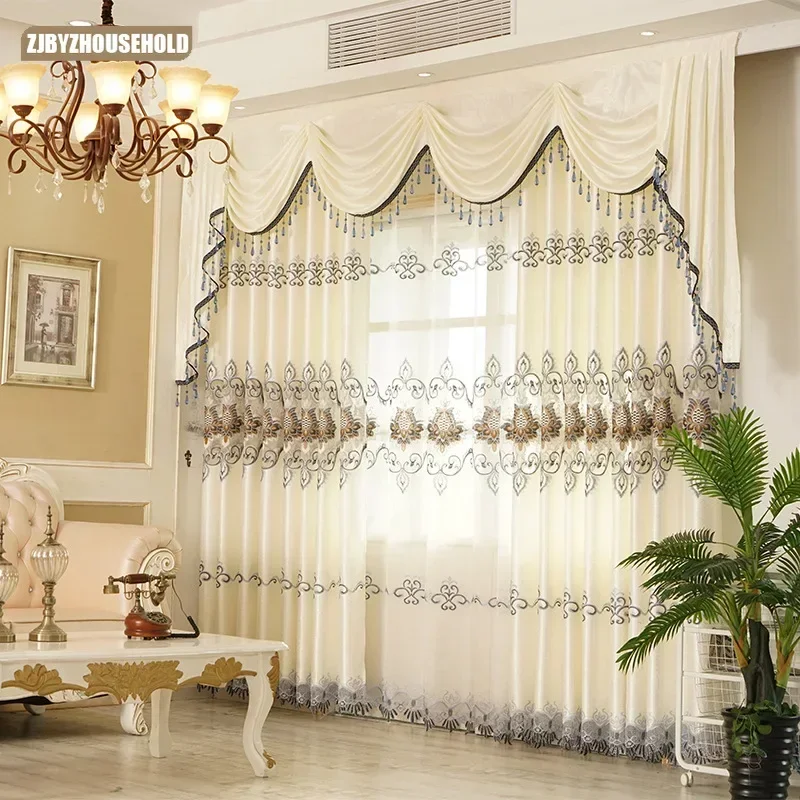 New European Style Soluble Curtain Tulle Valance For Windows Drapes Embroidery Curtains For Living Dining Room Bedroom
New European Style Soluble Curtain Tulle Valance For Windows Drapes Embroidery Curtains For Living Dining Room Bedroom