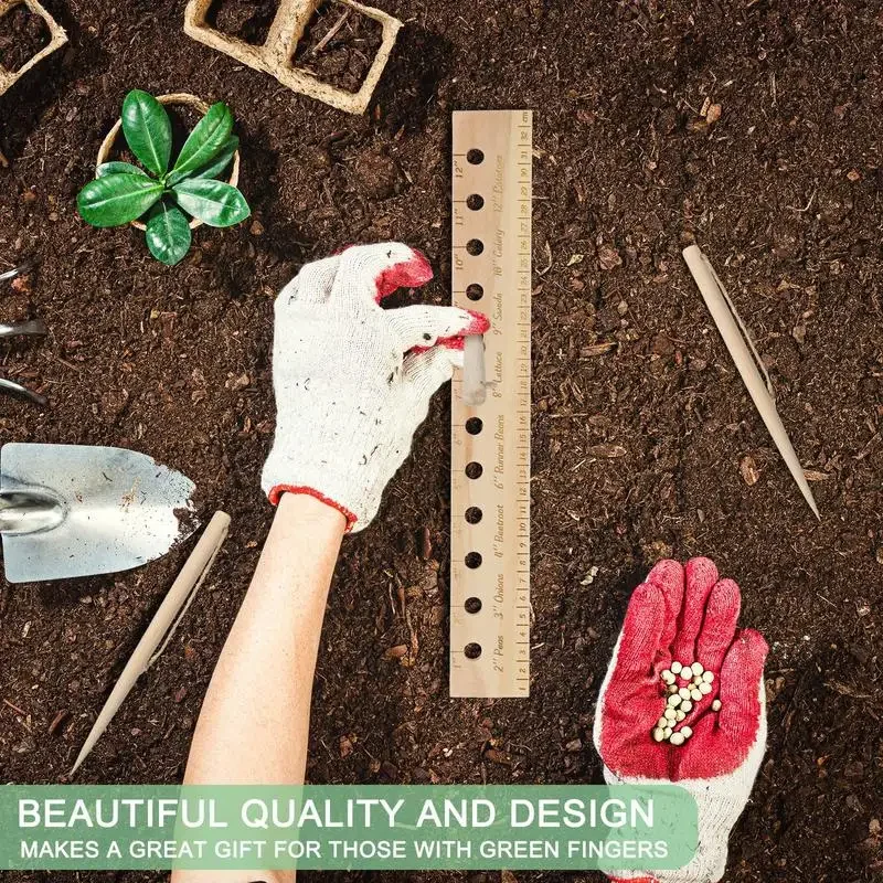 Wooden Plant Spacing Ruler Seeding Garden Template Spacer With Plant Dibber Wooden Accurate Gardening Tool for Vegetable Gardens
Wooden Plant Spacing Ruler Seeding Garden Template Spacer With Plant Dibber Wooden Accurate Gardening Tool for Vegetable Gardens
