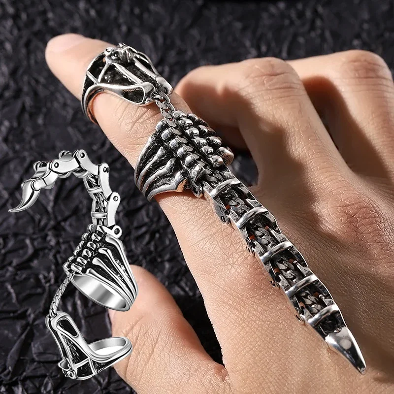 Movable Scorpion Ring Punk Jewelry Fingertip Toy Stress Relief Vintage Gothic Scroll Armor Knuckle Metal Rock Full Finger Rings
Movable Scorpion Ring Punk Jewelry Fingertip Toy Stress Relief Vintage Gothic Scroll Armor Knuckle Metal Rock Full Finger Rings