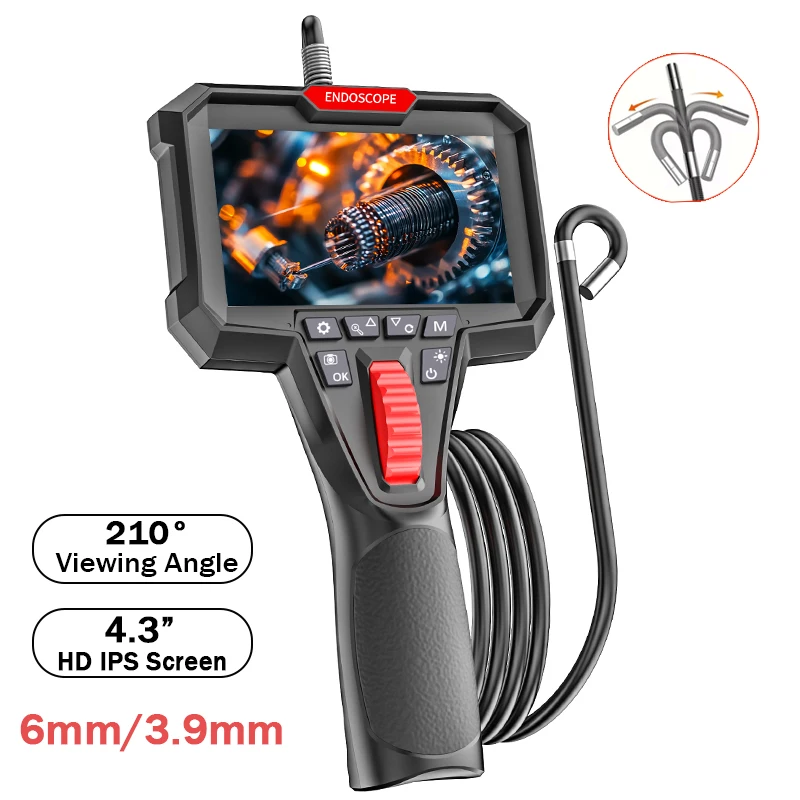 Two-Way Articulating 4.3inch Borescope Camera with Light, industrial Endoscope Inspection Camera with Light for Automotive Inspe
Two-Way Articulating 4.3inch Borescope Camera with Light, industrial Endoscope Inspection Camera with Light for Automotive Inspe