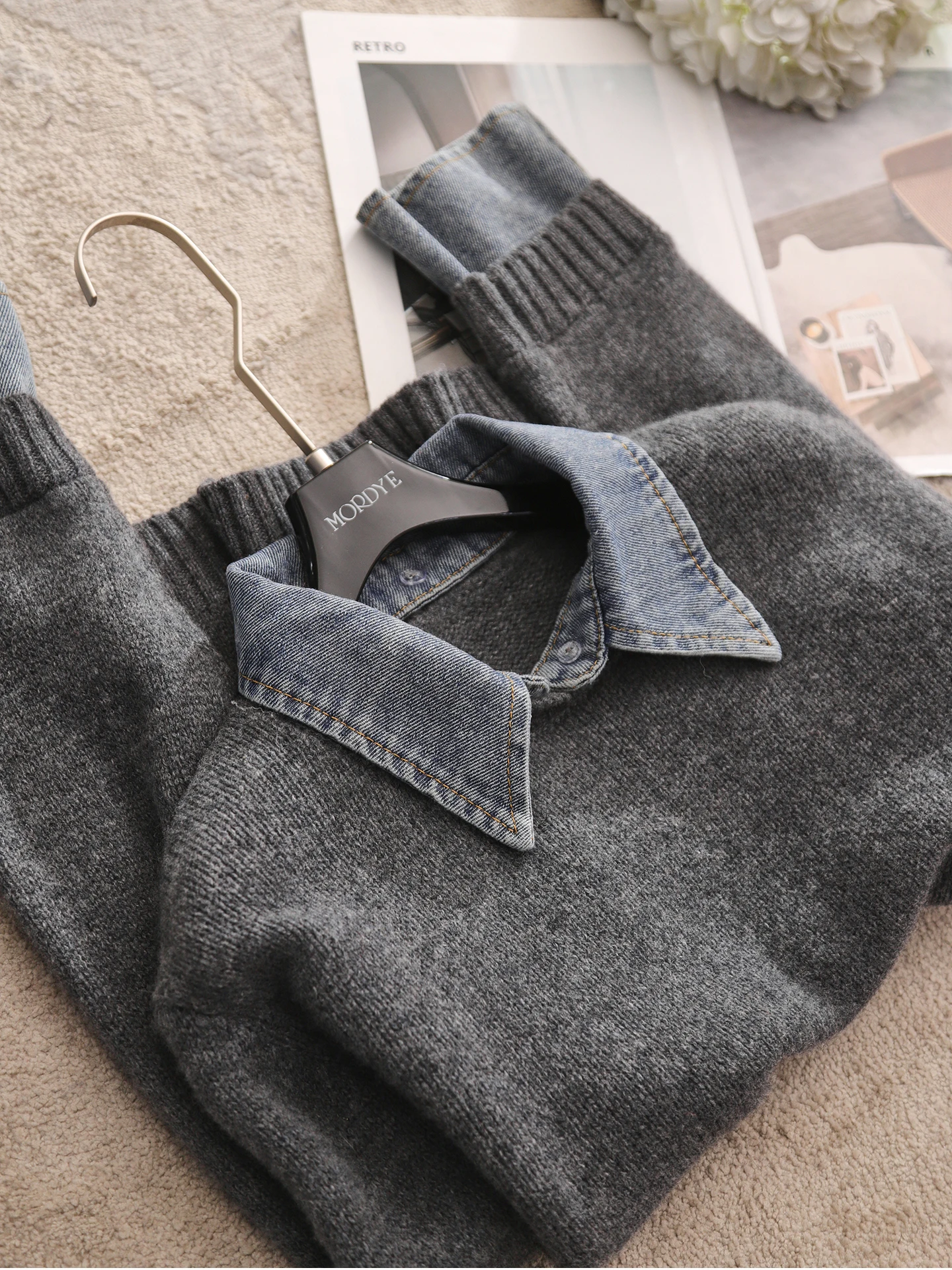Retro Sli Knitted Sweater 00 Wool Plaid Collar College Sle ey Base Layer Women's Faion Soft Woolen Long Sve Top
Retro Sli Knitted Sweater 00 Wool Plaid Collar College Sle ey Base Layer Women's Faion Soft Woolen Long Sve Top