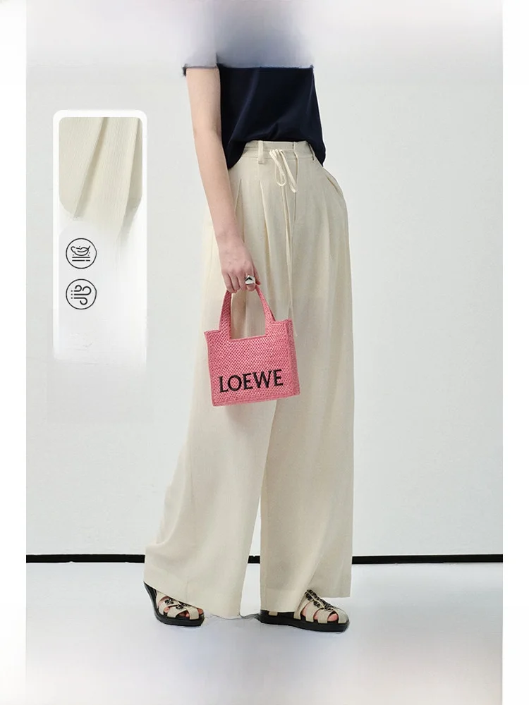High Waist Casual Pants for plus Size Women Korean Style Summer Belted Drapey Commute Trousers Ladies Straight Leg Pants
High Waist Casual Pants for plus Size Women Korean Style Summer Belted Drapey Commute Trousers Ladies Straight Leg Pants