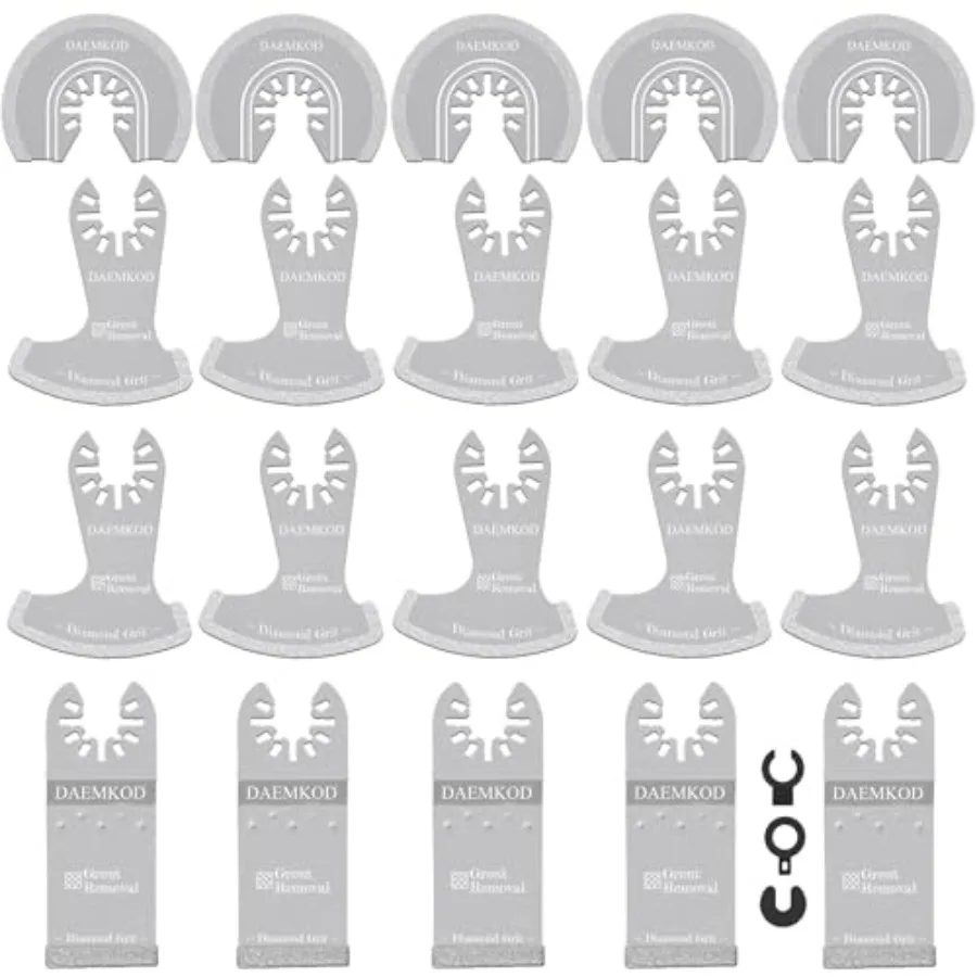 20 Pack Diamond Oscillating Tool Blade Professional Multitool Blades Grout Removal Blade for Oscillating Tool Multi Tool Blades
20 Pack Diamond Oscillating Tool Blade Professional Multitool Blades Grout Removal Blade for Oscillating Tool Multi Tool Blades