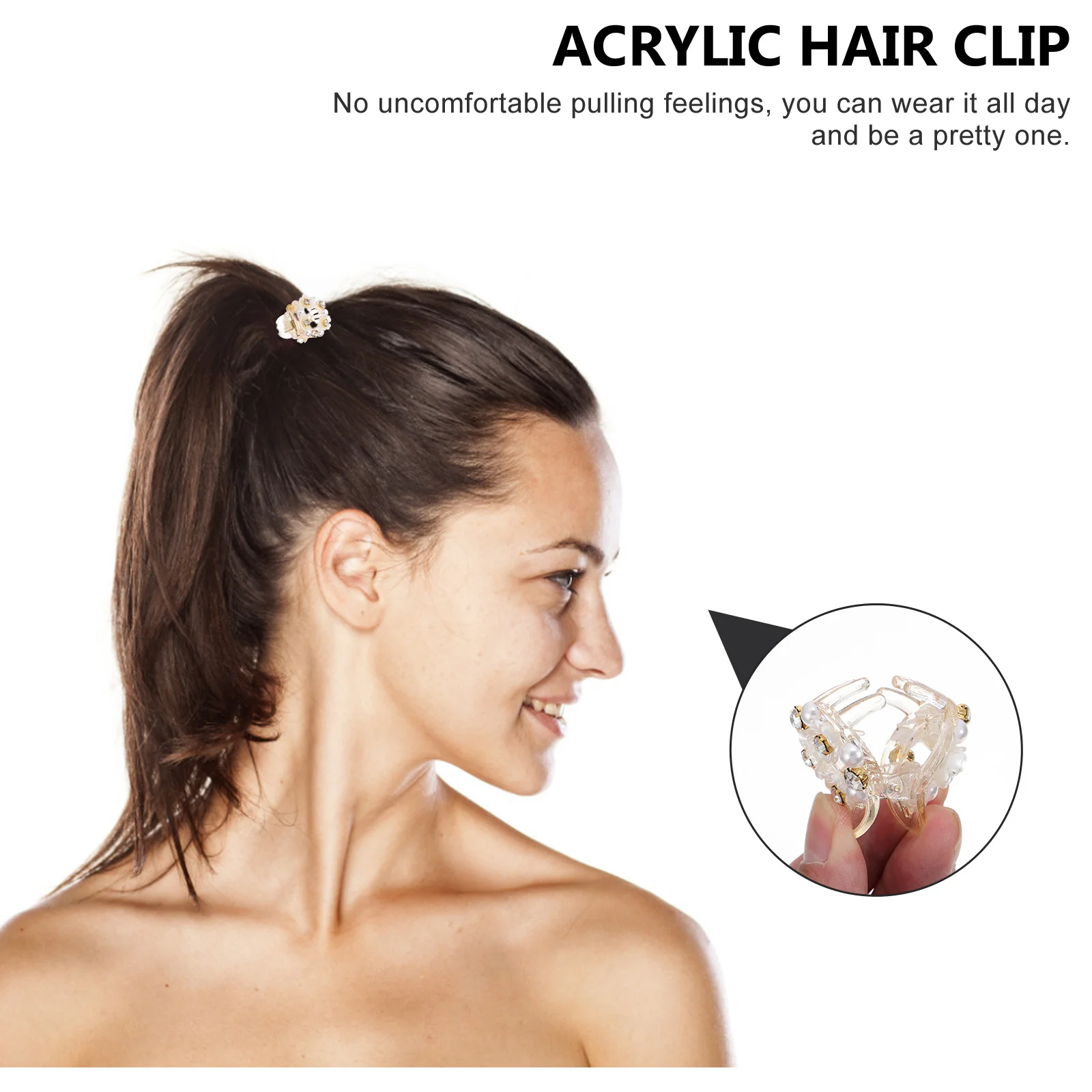 2Pcs Elegant Pearl Flower Hair Jaw Clip Rhinestones Fine Craftsmanship Long Lasting Use Special Occasions Hair Clamp
2Pcs Elegant Pearl Flower Hair Jaw Clip Rhinestones Fine Craftsmanship Long Lasting Use Special Occasions Hair Clamp