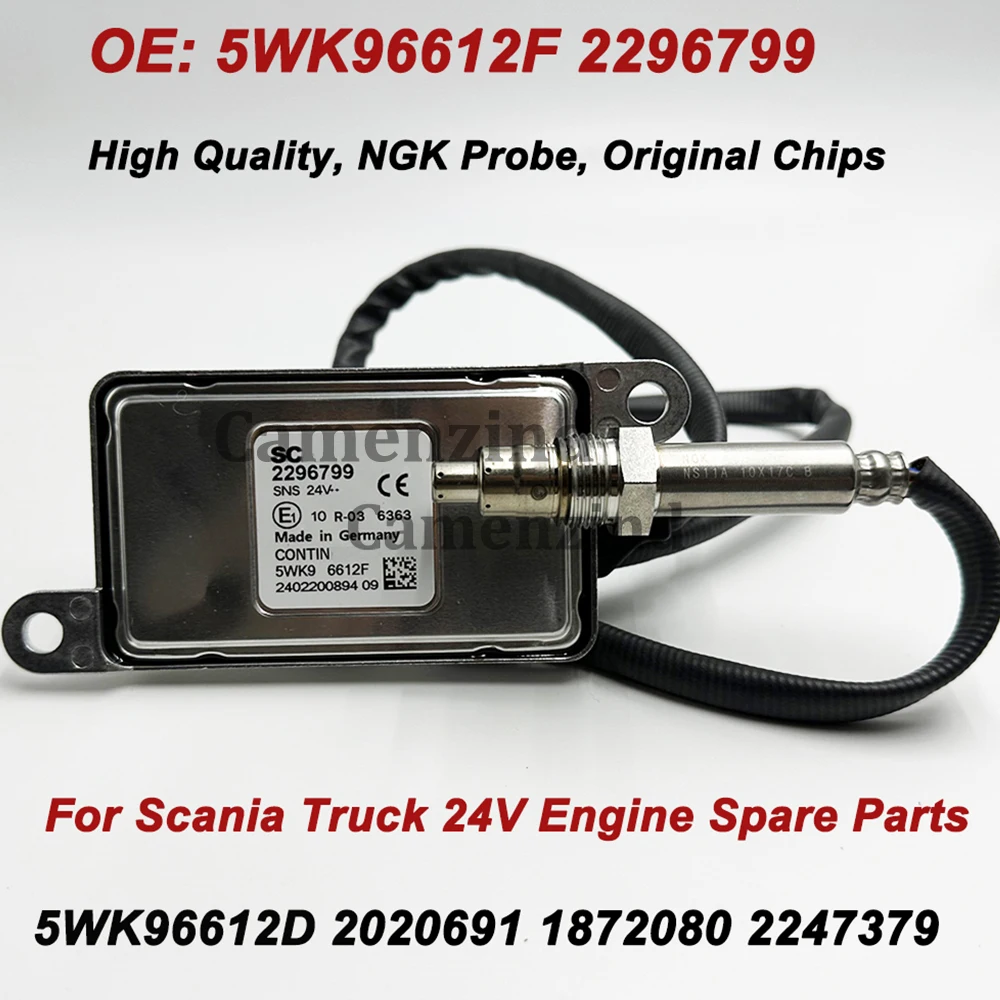 For Scania Truck 2296799 5WK96612F 2020691 1872080 2247379 5WK96612D High Quality Chips for NGK Probe Nitrogen Oxygen NOX Sensor
For Scania Truck 2296799 5WK96612F 2020691 1872080 2247379 5WK96612D High Quality Chips for NGK Probe Nitrogen Oxygen NOX Sensor