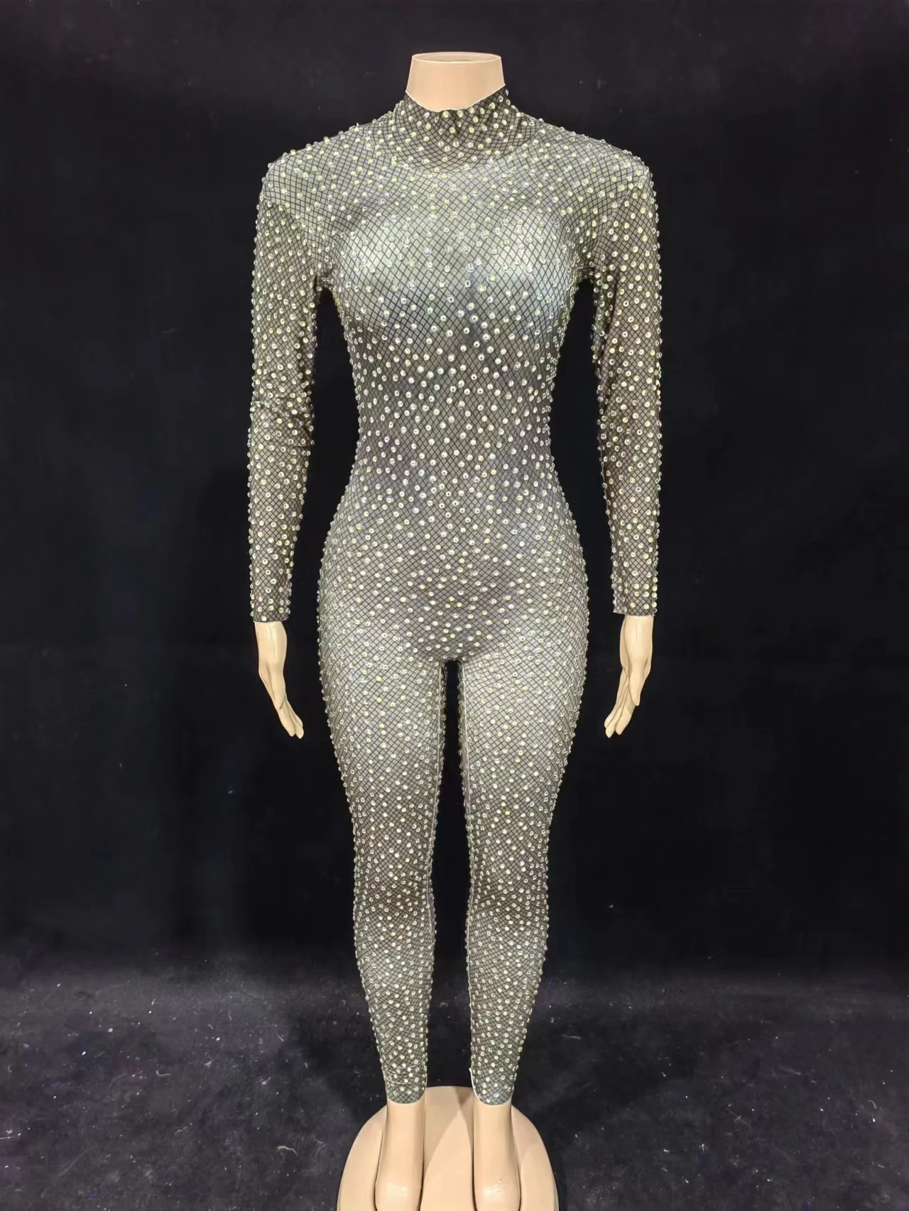 Women Crystals Jumpsuit Bling Sexy Stage Performance Tights Nightclub Bar Dancer Pole Dancing Costume Elastic Skinny Leotard
Women Crystals Jumpsuit Bling Sexy Stage Performance Tights Nightclub Bar Dancer Pole Dancing Costume Elastic Skinny Leotard