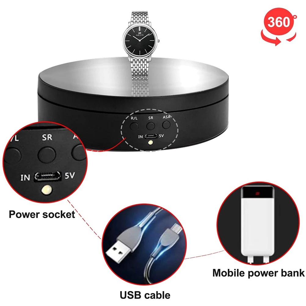 Rotating Display ABS 2rpm 4rpm 6rpm Max Load 4KG 3KG 2KG Adjustable 45 90 180 360 Degrees USB Power Bank Powered
Rotating Display ABS 2rpm 4rpm 6rpm Max Load 4KG 3KG 2KG Adjustable 45 90 180 360 Degrees USB Power Bank Powered