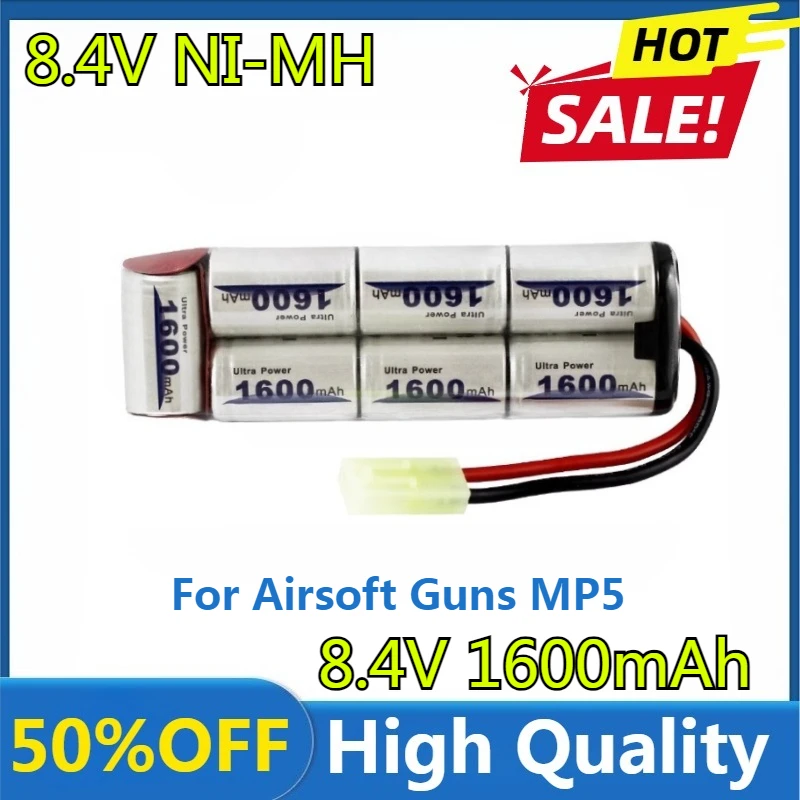 7S 2/3A 8.4V 1600mAh NiMH Flat Battery Pack with Mini Tamiya Connector for Airsoft Guns MP5, Scar, M249, M240B, M60
7S 2/3A 8.4V 1600mAh NiMH Flat Battery Pack with Mini Tamiya Connector for Airsoft Guns MP5, Scar, M249, M240B, M60