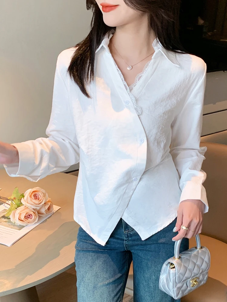 Elegant Turn Down Collar Long Sleeve White Cotton Shirts Autumn Fashion Women Vintage Office OL Lady Casual Blouse Blusas
Elegant Turn Down Collar Long Sleeve White Cotton Shirts Autumn Fashion Women Vintage Office OL Lady Casual Blouse Blusas