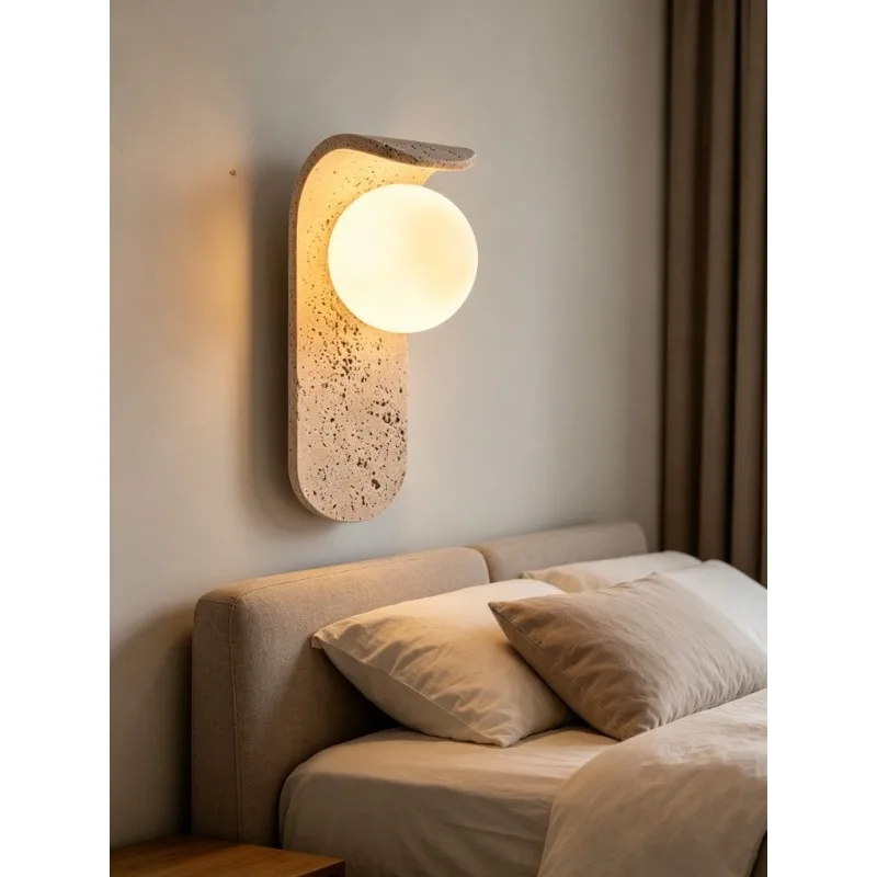 Stone Wall Lamp Bedroom Bedside Lamp Modern Minimalist Background Wall Walnut Color Corridor Study Aisle Lamp
Stone Wall Lamp Bedroom Bedside Lamp Modern Minimalist Background Wall Walnut Color Corridor Study Aisle Lamp