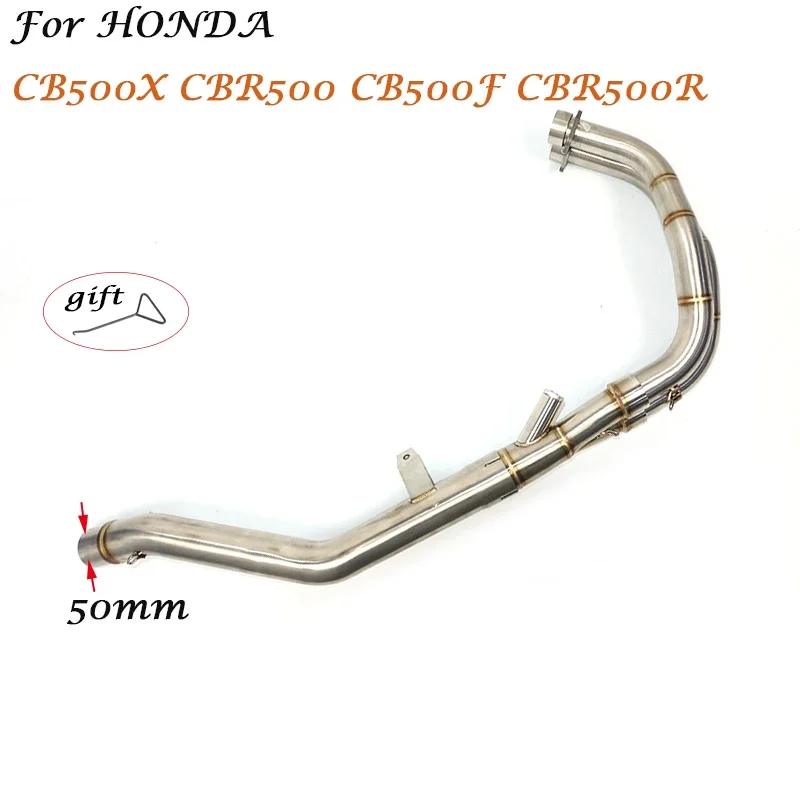 Motorcycle Exhaust Escape Modified Front Middle Tube Link Pipe Without Muffler For HONDA CB500X CBR500 CB500F CBR500R 2013-2019
Motorcycle Exhaust Escape Modified Front Middle Tube Link Pipe Without Muffler For HONDA CB500X CBR500 CB500F CBR500R 2013-2019
