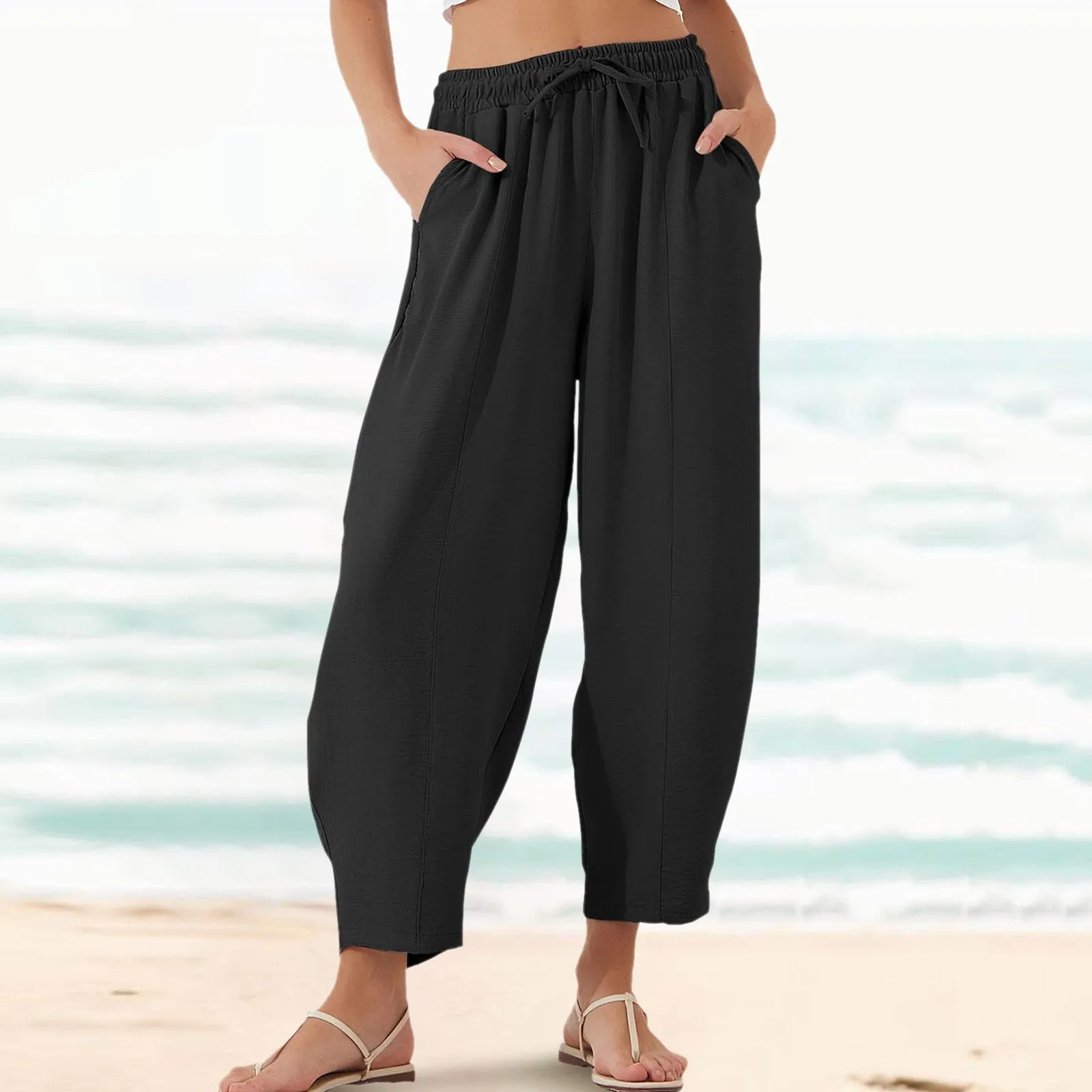 Summer Straight Wide Leg Women's Pants 2024 New Casual High Waist Pants for Women Solid Color Loose Trousers Female
Summer Straight Wide Leg Women's Pants 2024 New Casual High Waist Pants for Women Solid Color Loose Trousers Female