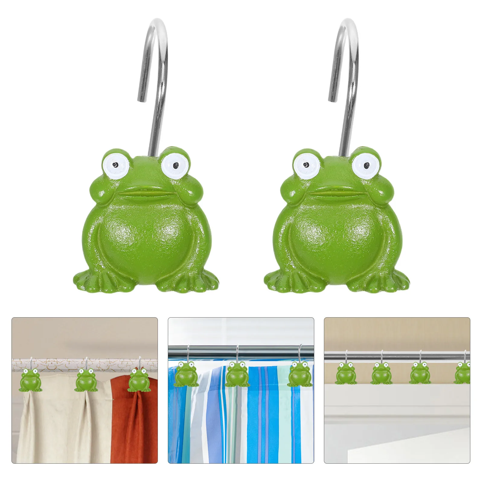 12Pcs Frog Shower Curtain Hooks Resin Decorative Bathroom Curtain Rings Rust Resistant Shower Hooks Smooth Glide Set
12Pcs Frog Shower Curtain Hooks Resin Decorative Bathroom Curtain Rings Rust Resistant Shower Hooks Smooth Glide Set