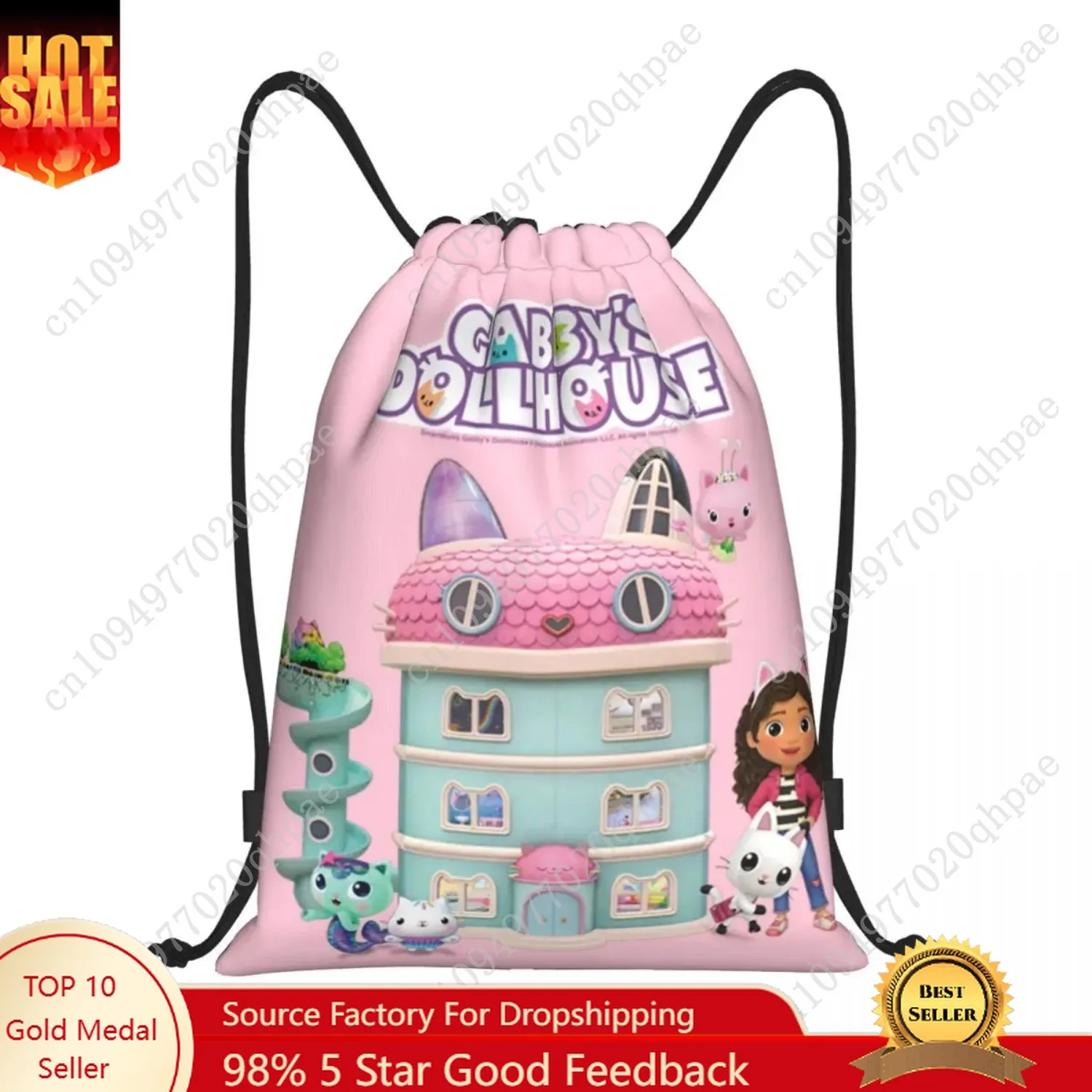 Gabbys Dollhouse Drawstring Backpack Women Men Sport Gym Sackpack Foldable Mercat Cat Shopping Bag Sack
Gabbys Dollhouse Drawstring Backpack Women Men Sport Gym Sackpack Foldable Mercat Cat Shopping Bag Sack