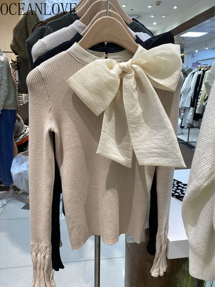 OCEANLOVE Big Bow Women Sweaters Korean Fashion Patchwork Elegant Short Pullovers Autumn Winter Slim Vintage Pull Femme
OCEANLOVE Big Bow Women Sweaters Korean Fashion Patchwork Elegant Short Pullovers Autumn Winter Slim Vintage Pull Femme