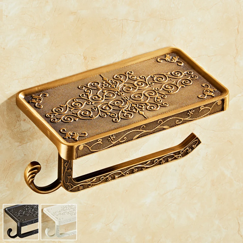 Toilet Paper Holder Phone Shelf Wall Mounted Vintage Classic Bathroom Antique Roll Tissue Box Bathroom Accessories
Toilet Paper Holder Phone Shelf Wall Mounted Vintage Classic Bathroom Antique Roll Tissue Box Bathroom Accessories