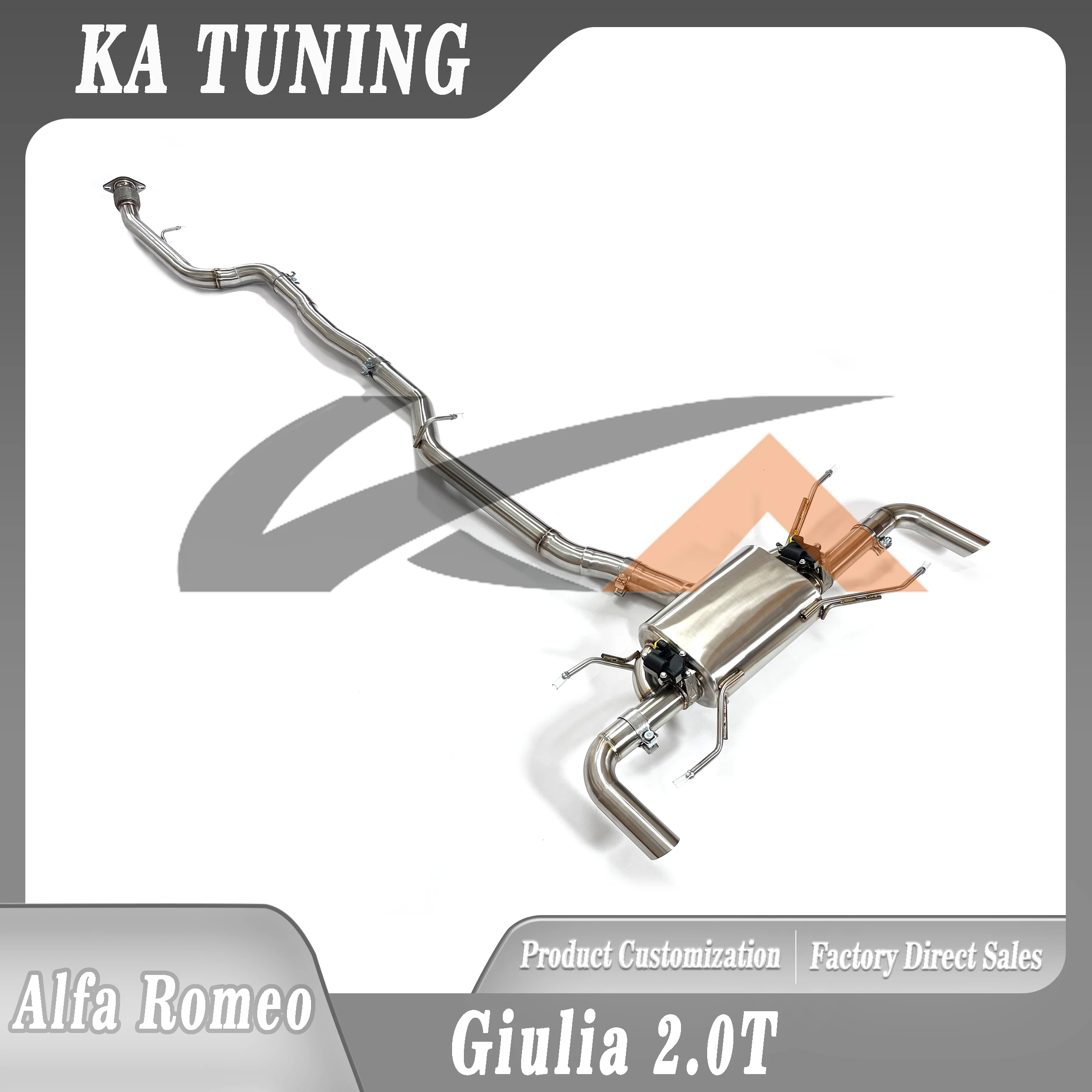 KA Tuning Steel Catback Exhaust System for Alfa Romeo Giulia 2.0T- Performance Rear Section Muffler with Valve
KA Tuning Steel Catback Exhaust System for Alfa Romeo Giulia 2.0T- Performance Rear Section Muffler with Valve