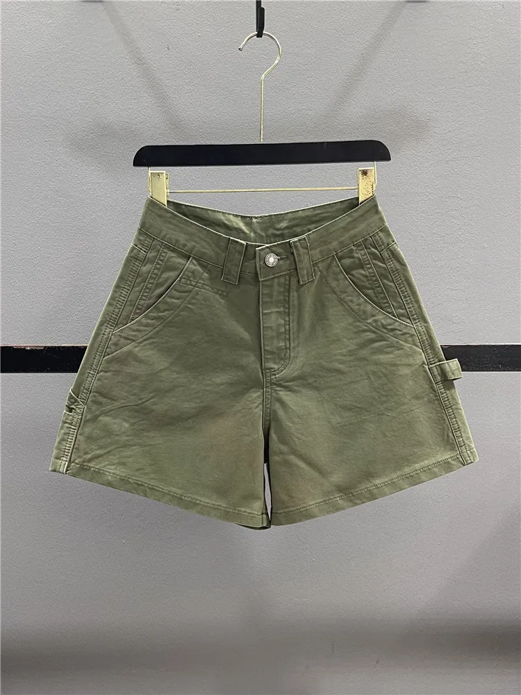 Military Green Workwear Denim Shorts Women's Summer 2026 Casual High Waist Loose A-Line Wide Leg Hot Pants Versatile Casual
Military Green Workwear Denim Shorts Women's Summer 2026 Casual High Waist Loose A-Line Wide Leg Hot Pants Versatile Casual