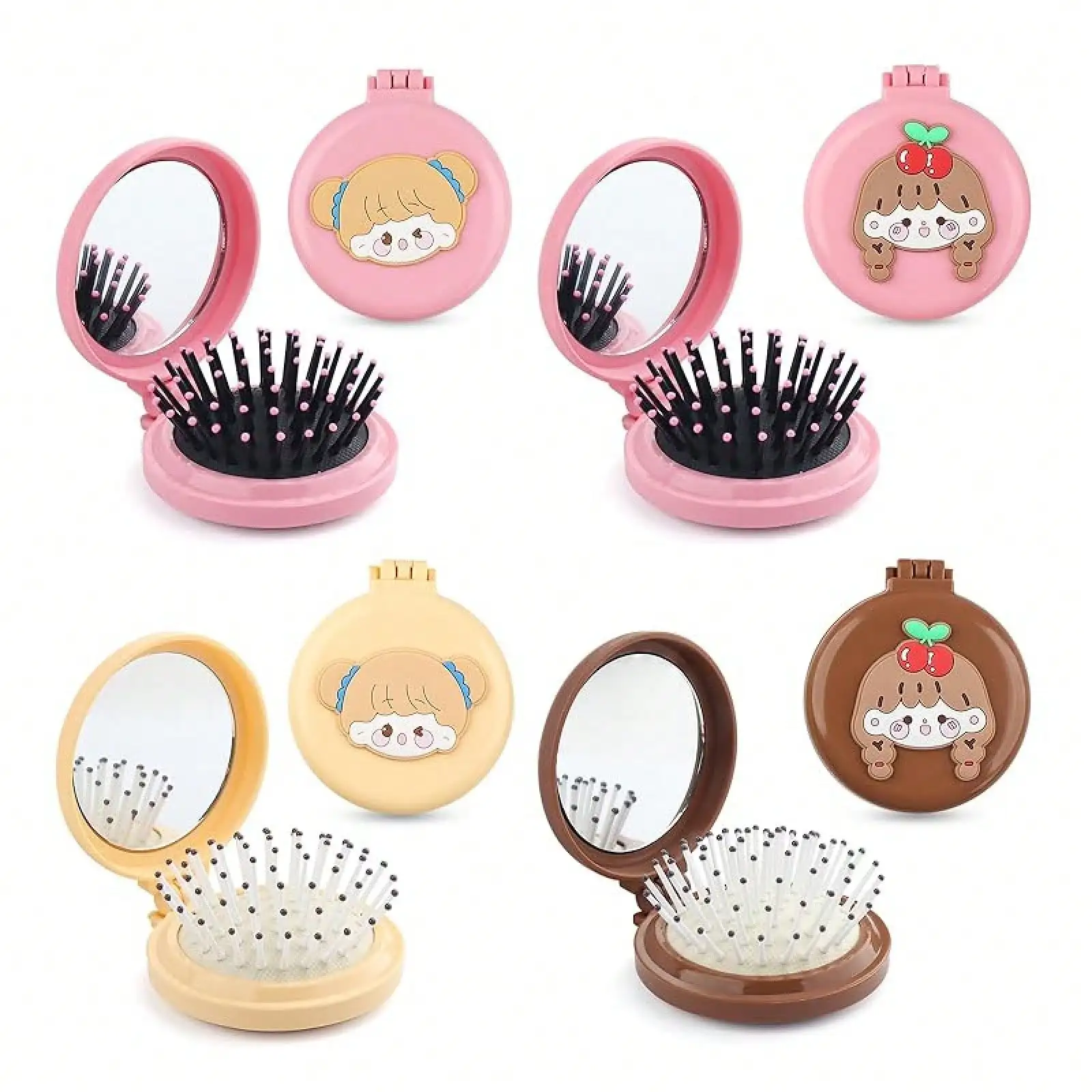 4 Colors Folding Mirror Hairbrush, 2 In 1 Cute Compact Pocket Mirror Comb In Bulk, Travel Mini Hairbrush Makeup Mirror For Women Girls 8 Pcs
4 Colors Folding Mirror Hairbrush, 2 In 1 Cute Compact Pocket Mirror Comb In Bulk, Travel Mini Hairbrush Makeup Mirror For Women Girls 8 Pcs
