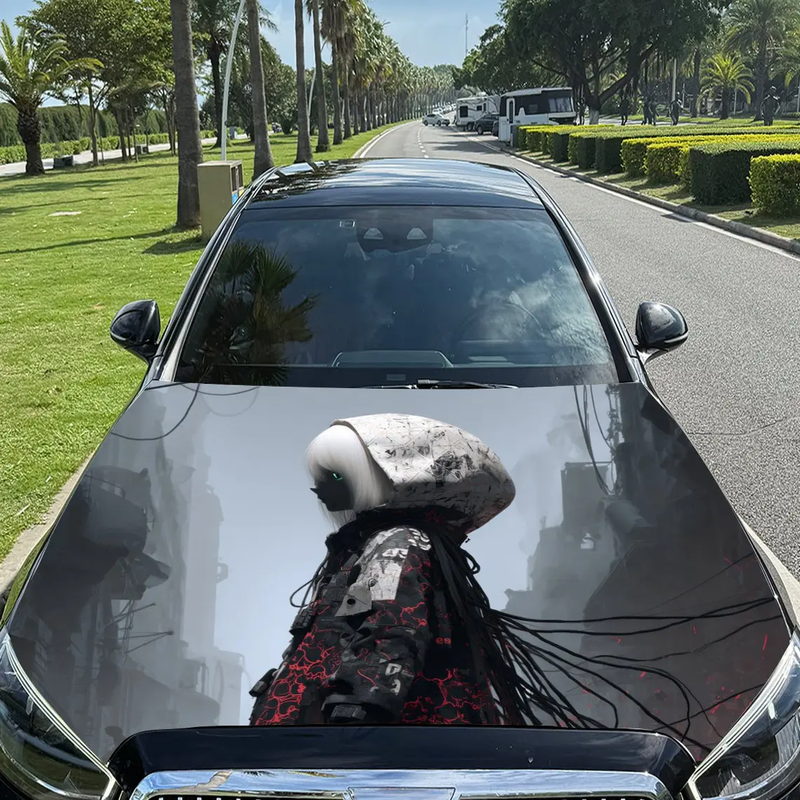 White-haired robot girl Pattern car hood stickers, waterproof self-adhesive, scratch resistant, easy to stick, durable car PVC s
White-haired robot girl Pattern car hood stickers, waterproof self-adhesive, scratch resistant, easy to stick, durable car PVC s