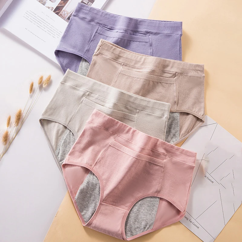 4Pcs Women's High Waist Cotton Menstrual Panties Leak Proof Period Underwear Physiological Briefs Lingerie
4Pcs Women's High Waist Cotton Menstrual Panties Leak Proof Period Underwear Physiological Briefs Lingerie