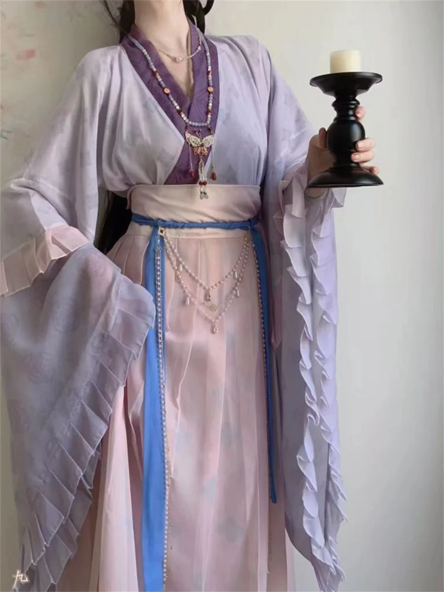 Hanfu Dresses Chinese Traditional Ancient Women's Blue Fairy Embroidery Stage Folk Dance Costumes Retro Song Dynasty Hanfu
Hanfu Dresses Chinese Traditional Ancient Women's Blue Fairy Embroidery Stage Folk Dance Costumes Retro Song Dynasty Hanfu