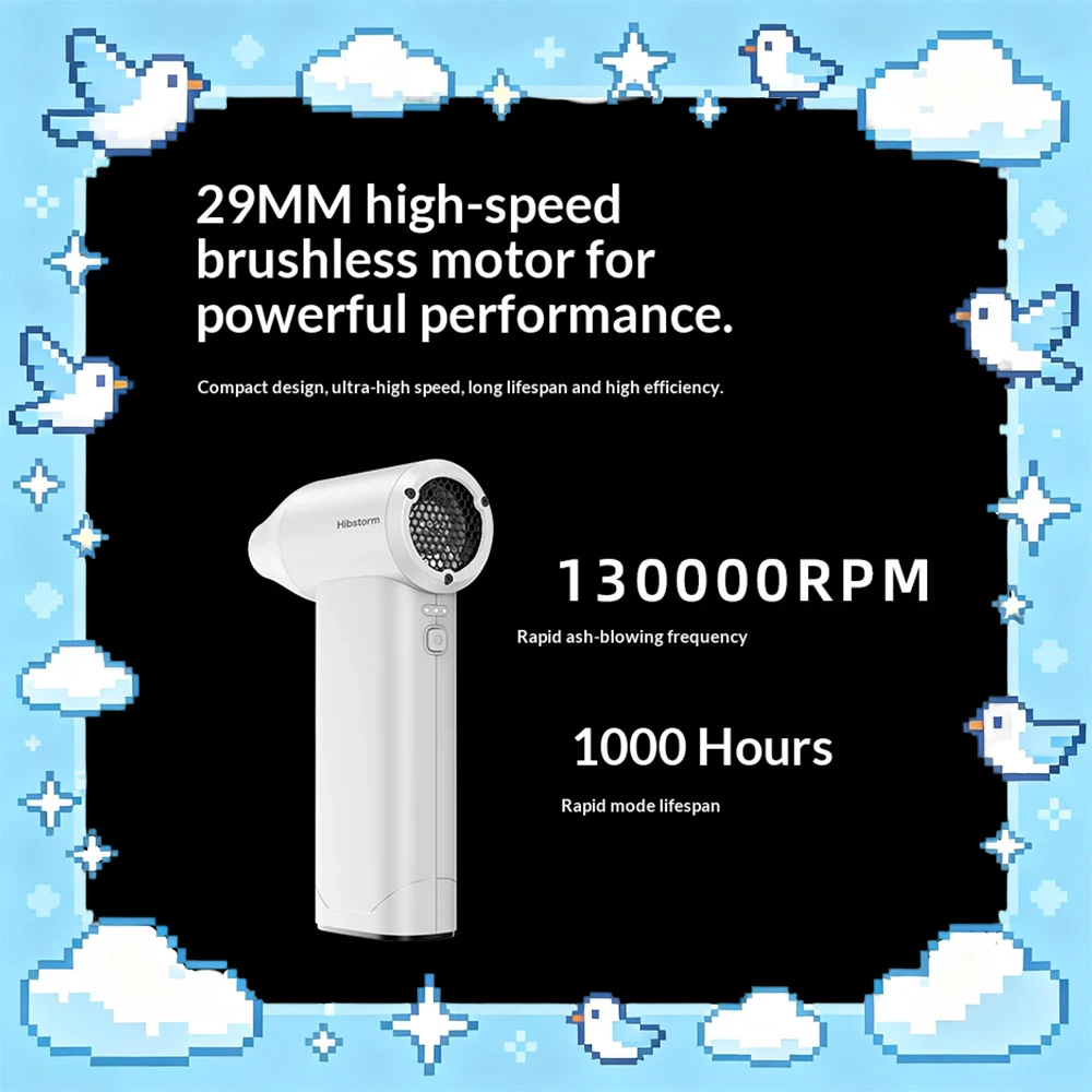 Hibstorm 007 Handheld Electric Fan 13W RPM High Speed Brushless Motor Handheld Electric Small Fan 3000mAh Light Weight For Gifts
Hibstorm 007 Handheld Electric Fan 13W RPM High Speed Brushless Motor Handheld Electric Small Fan 3000mAh Light Weight For Gifts