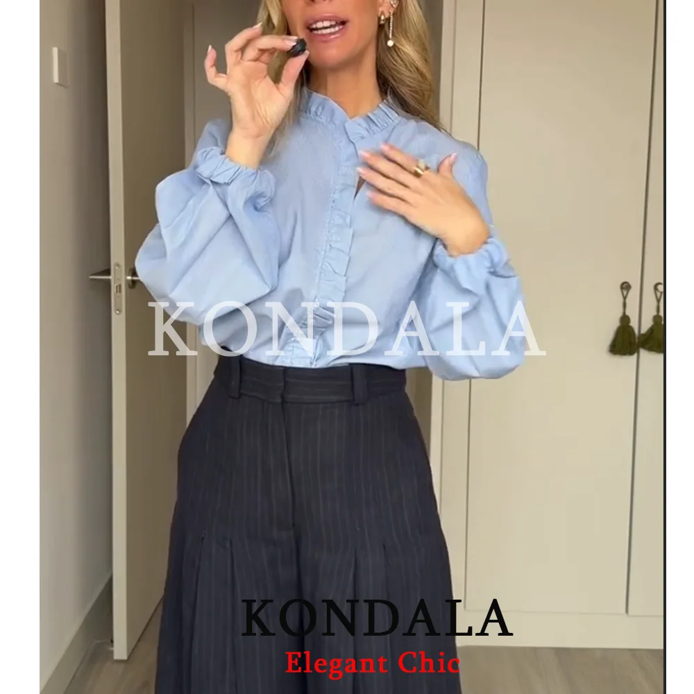 KONDALA Women Trendy Casual Blouse Single Breasted Tierred Shirt Fashion 2026 Spring Summer Holiday Beach Commute Female Shirt
KONDALA Women Trendy Casual Blouse Single Breasted Tierred Shirt Fashion 2026 Spring Summer Holiday Beach Commute Female Shirt