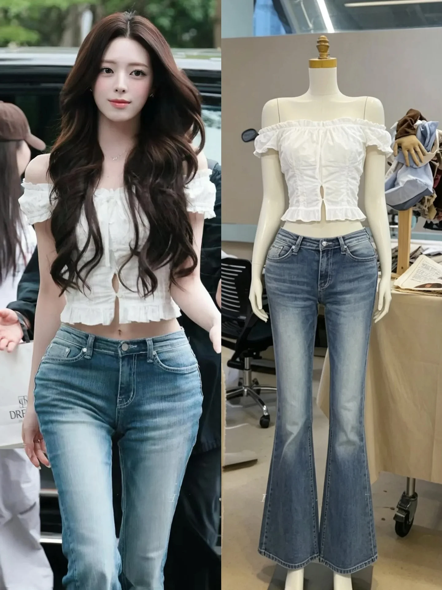 Low-Waist Flared Jeans Women's High-Light Washed Slimming Casual Long Pants Spring Cotton Stretch Denim Button Closure
Low-Waist Flared Jeans Women's High-Light Washed Slimming Casual Long Pants Spring Cotton Stretch Denim Button Closure