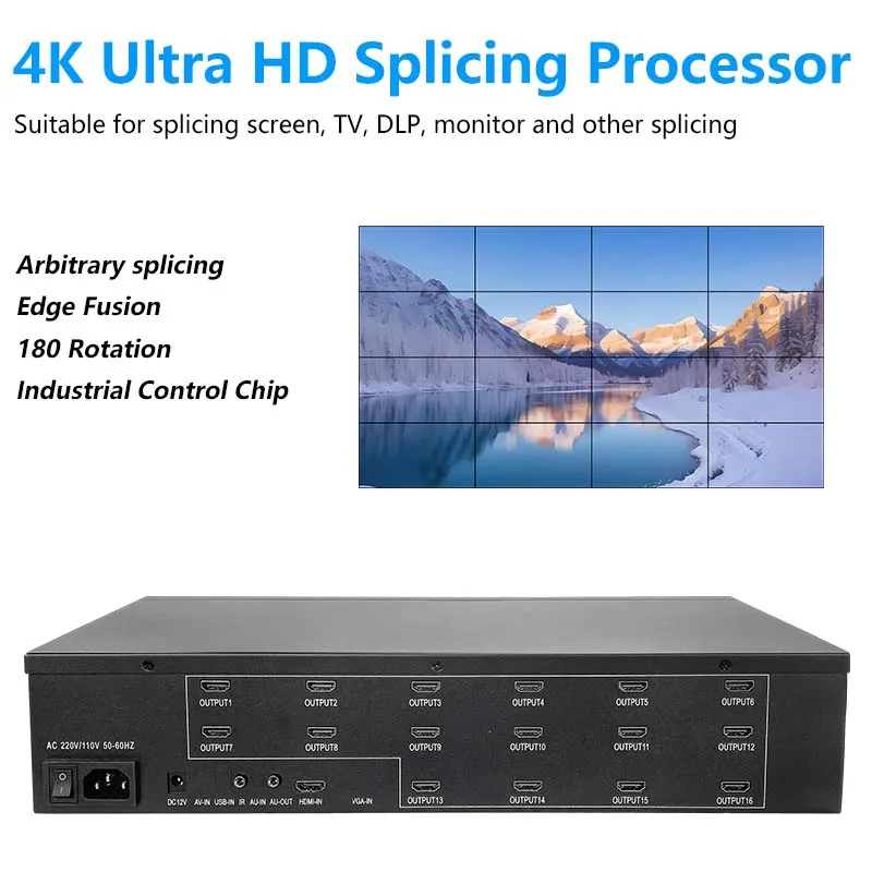 Настенный видеопроцессор 4K, 30 Гц, 4x4, устройство для сращивания телевизора, настенный контроллер, 1In 16 Out для HD-видео, настенное управление, Прямая продажа с завода
Настенный видеопроцессор 4K, 30 Гц, 4x4, устройство для сращивания телевизора, настенный контроллер, 1In 16 Out для HD-видео, настенное управление, Прямая продажа с завода